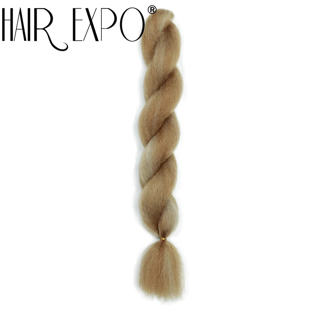 26Inch Vixen Crochet Bulk Hair Synthetic Jumbo Braids Fluffy Yaki Straight Crochet Hair Afro Kinky Curly Braiding Hair Extension