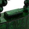 Luxury Crossbody Bag Pearl Marble Dark Green Acrylic PVC Evening Bags Women Purses And Handbags Wedding Party Beach Flap