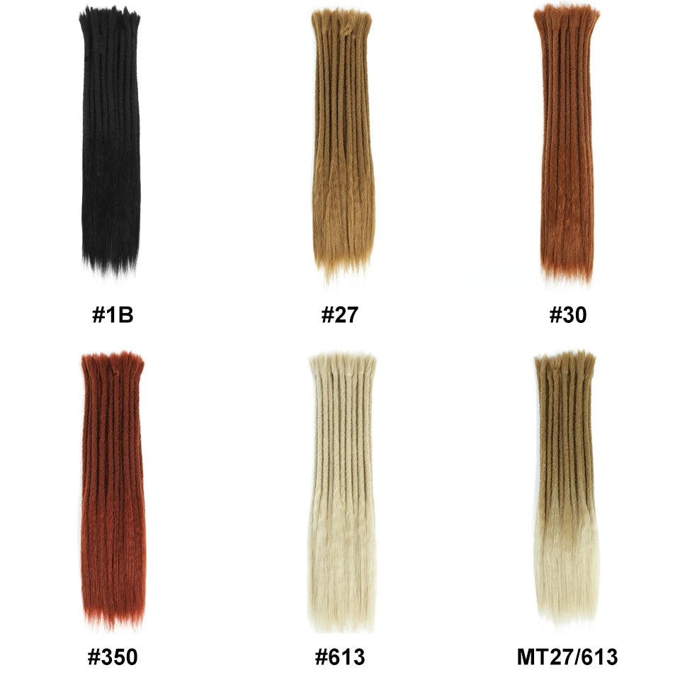 Synthetic Cheap Dreadlocks Hair Extensions For Women 18 Inch Full Hand-made Permanent Dread Loc Extension For Men 5 10 Strands