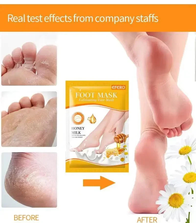 1 Pag = 1 Pair Honey Foot Mask For Remove Dead Skin Calluses Exfoliating Foot Mask Feet Cream Whitening Foot Spa Skin Care Tool