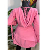 CM.YAYA Women Tie Up Bow Long Sleeve O-neck Mini Dress 2025 Birthday Holiday Sexy Club Party Evening High Street A-Line Dresses