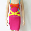 2025 New Women Sexy Spaghetti Strap Rayon HL Elastic Celebrity Bandage Dress Bodycon Mini Club Evening Party Dresses Drop Ship