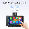 Jansite 7" Car DVR 2.5K Dash cam Wireless Carplay Android Auto Front and Rear Camera Dashboard Driving Recorder Dual Lens Wifi