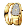 Classic Snake Shape Watch For Women Gold Silver Scaleable Bracelet Womens Watches Bling Diamonds Quartz Ladies Wristwatch