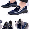 Men's Party Shoes Black Luxury Mens Formal Leather Shoes Slip on Patent Leather Business Casual Shoes Loafers Large Size Zapatos