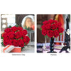 20 Pcs Artificial Velvet Silk Rose Flower Bouquet Real Looking Fake Roses Home Wedding Centerpieces Party Decorations