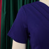 2024 summer new short sleeve V-neck waist solid color Tunle pencil skirt dress