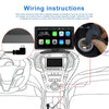 Podofo 9" Car Radio Multimedia Video Player Wireless Carplay Android Auto Car Mirror DVR Recorder Dashboard For Nissan Toyota