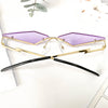 UV400 Trendy Tassel Sunglasses Fashion Retro Rimless Sun Glasses Steampunk Sunglasses Shades Funny Clouds Shaped Eyeglasses