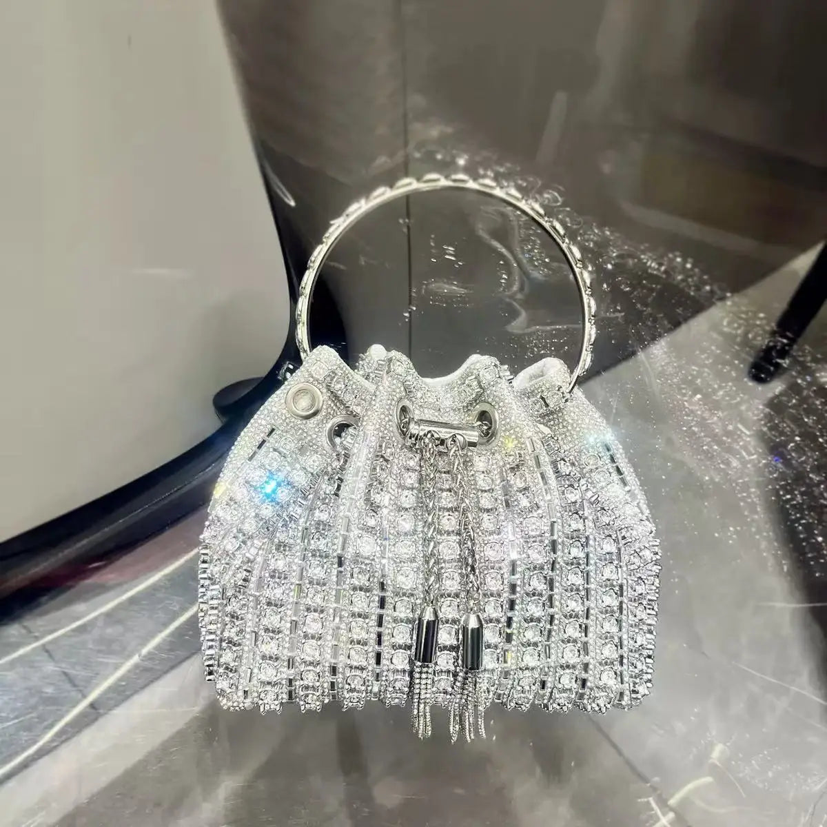 Wedding Party Clutch Purse Glitter Shiny Diamond Banquet Bag Women's Handbag Luxury Fashion Evening Bag Shoulder Chain Bag
