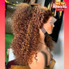 500 Density P30/27 Color Afro Kinky Curly 360 HD Lace Frontal Wig Human Hair Ready To Go Preplucked Brazilian Hair Wig For Woman