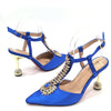 Spot Goods Red Color 2024 New Arrival Special Design Women Party Shoes Matching Bag Set For Luxury Wedding Party Women