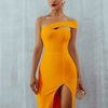 Seamyla 2023 Bandage Dress Sexy White Black Red One Shoulder Bodycon Summer Sleeveless Dress For Women New Celebrity Party Dress