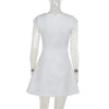 Elegant Womens White Square Collar Chic Mini Dress Luxury Short Dresses Casual Black Pink Evening Party Dresses Birthday Summer