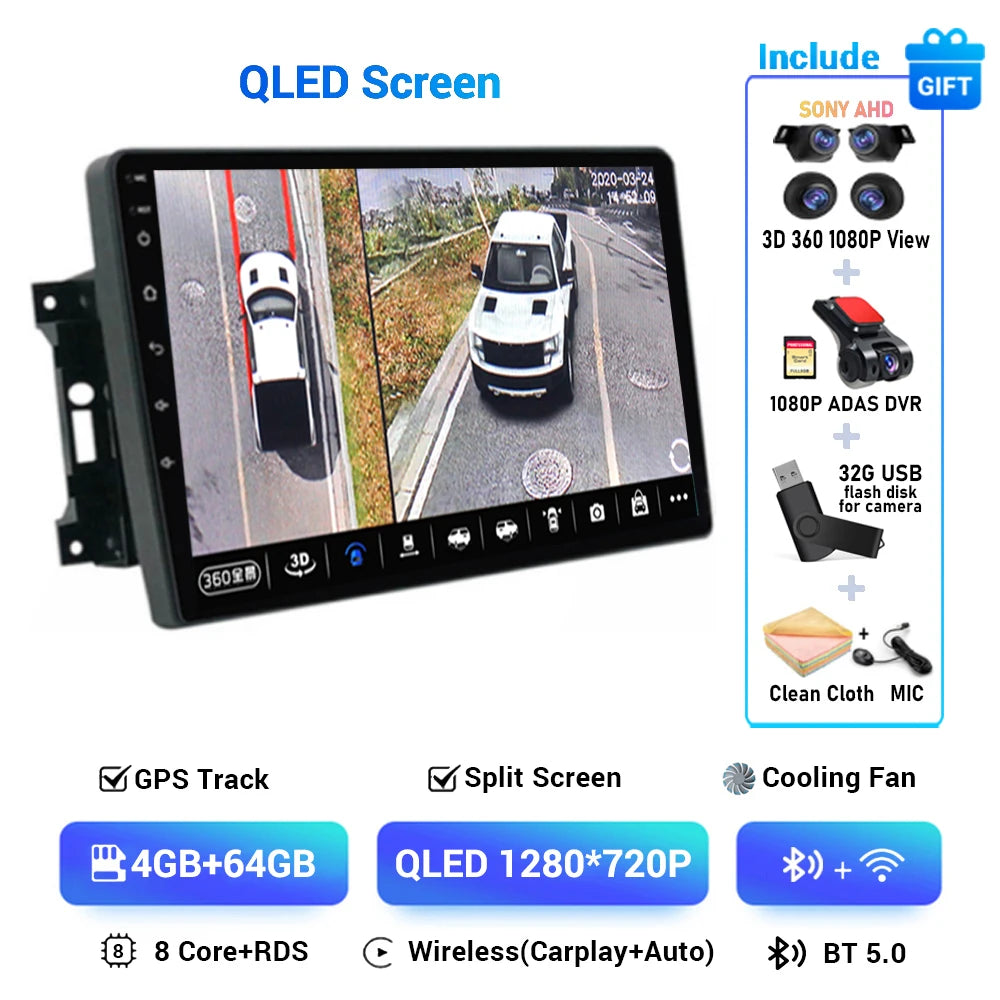 Android 14 Auto Car Radio For Jeep Compass Grand Cherokee Wrangler Chrysler Sebring Town Country Dodge Charger Multimedia Player