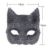 Shiny Cat Ear Masks Cosplay Halloween Party Costume Accessories Long Gloves Sexy Bling Kitten Half Masks