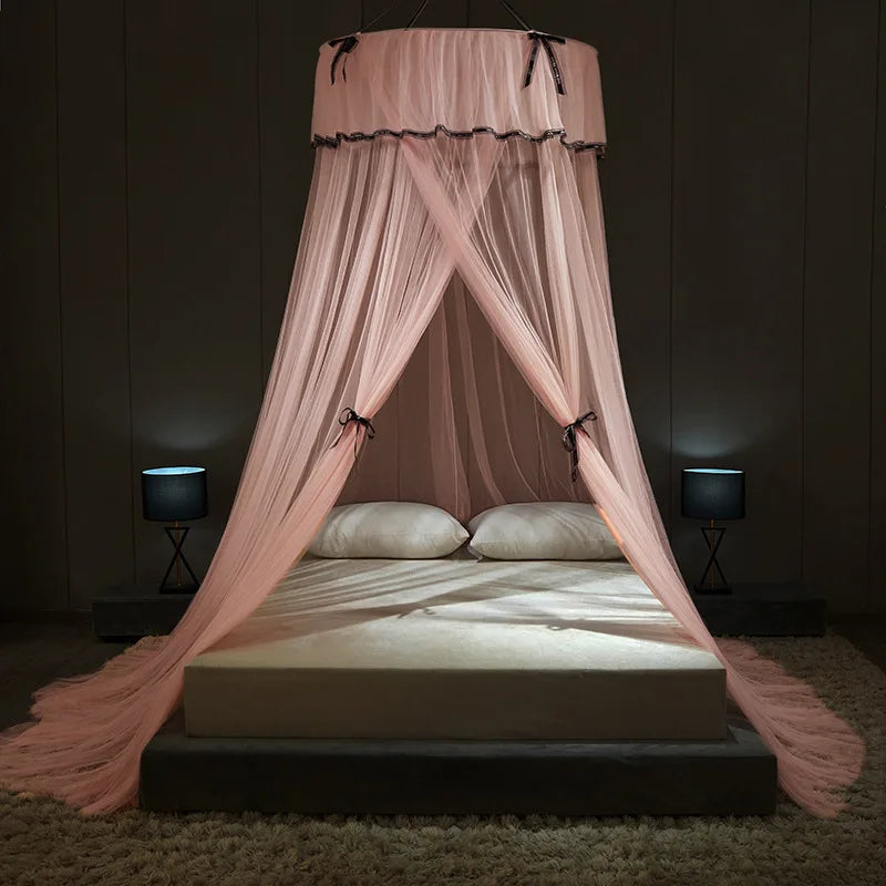 Baby Canopy Mosquito Net Bed Canopy Curtain Bedding Crib Netting Pink Girls Princess Play Tent for Kids Children Room Decoration