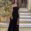 TARUXY Fashion Strapless Dress With Ribbon Female Elegant Sleeveless Mesh Beach Vacation Long Dress 2025 Spring New Women Dress