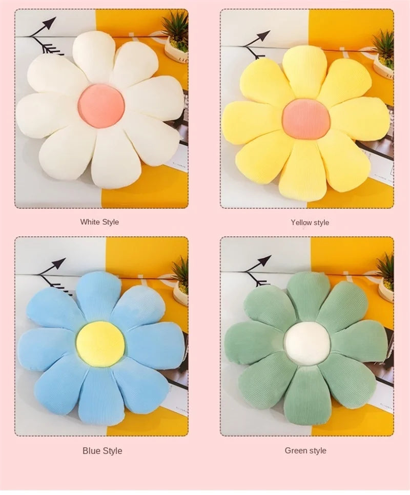 Cute Daisy Pillow Stuffed Flower Toy Doll Super Soft Seat Cushion on The Sofa Tatami Floor Pillows Kids Girls Gifts Home Decor