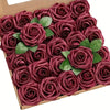50-200PCS Artificial Roses Flowers Foam Flowers with Stems Fake Roses for DIY Wedding Bouquets Centerpieces Valentine's Day