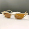 KLASSNUM Luxury Cat Eye Sunglasses Women Men Fashion Diamond Triangle Brand Designer Glitter Sun Glasses UV400 Shades Eyeglasses