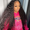13x6 HD Transparent Lace Front Water Curly Wave Human Hair Wigs 40 Inch Long Jerry Curly Human Hair Frontal Wigs Full Bouncy