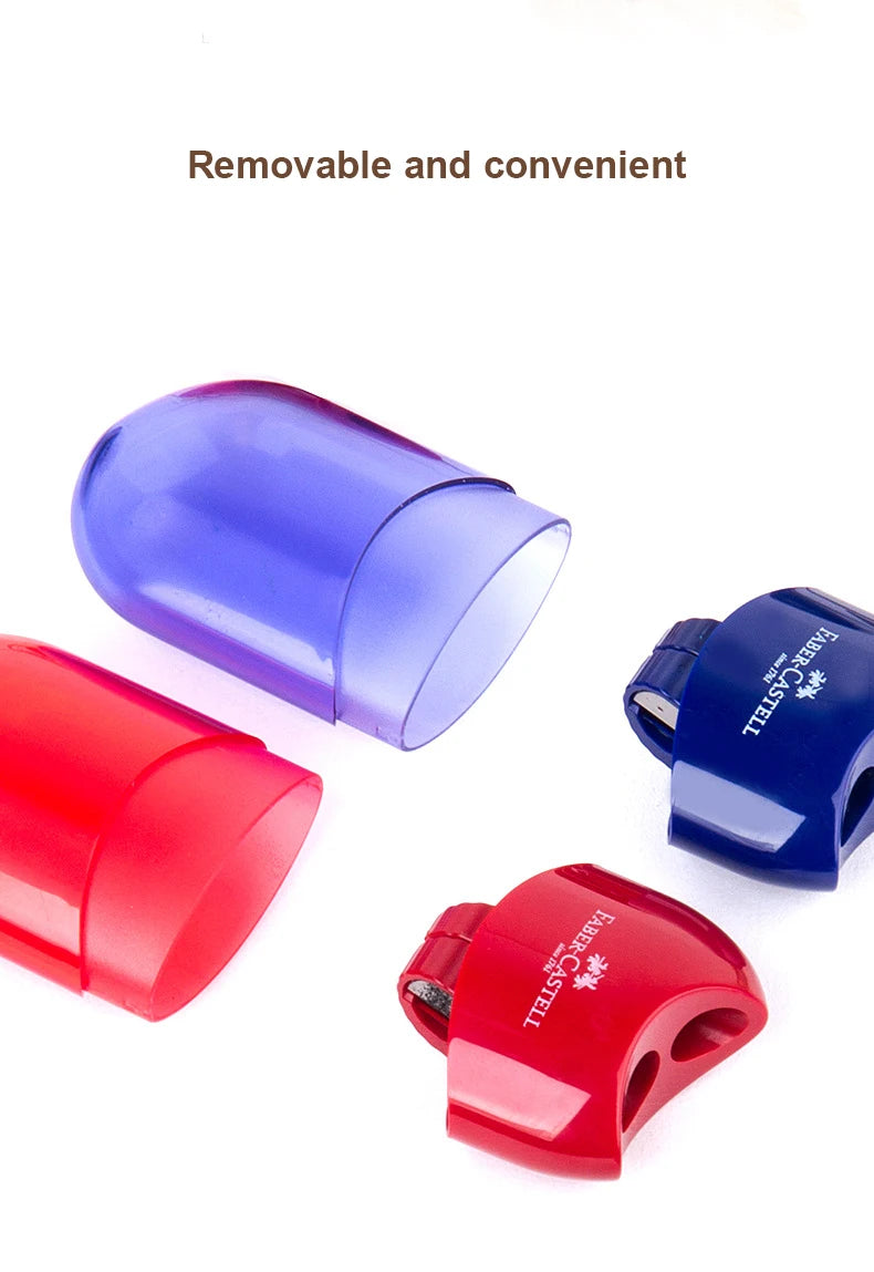 1Pc Double Hole Pencil Sharpener Transparent Pen Knife Kid Student Cutting Manual Pencil Sharpener Stationery School Supplies