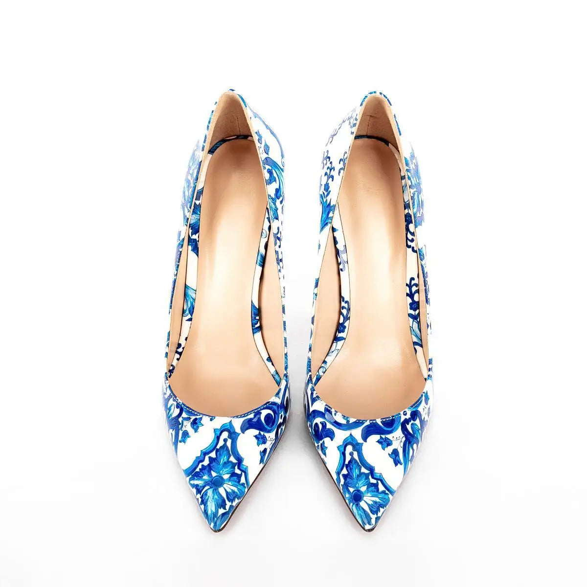 Sexy Stiletto Heel 2025 Print Flowers Pumps European Spring High Heels Party Pumps Ultra High Heeled  For Women Shoes Big Size45