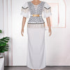 Plus Size African Party Dresses for Women 2024 New Fashion Dashiki Ankara Wedding Evening Gown Elegant Turkey Muslim Maxi Dress