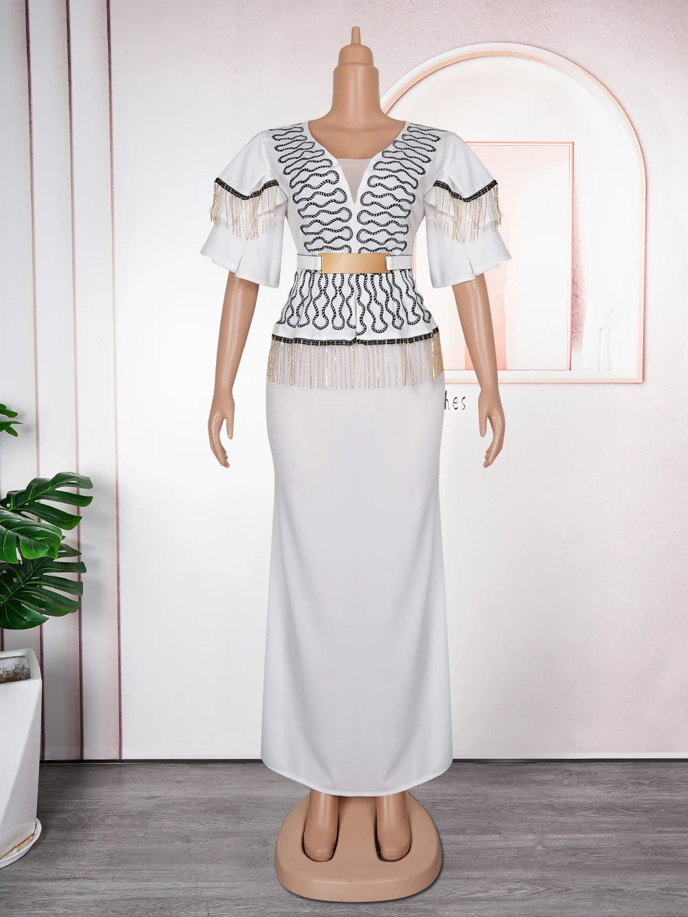 Plus Size African Party Dresses for Women 2024 New Fashion Dashiki Ankara Wedding Evening Gown Elegant Turkey Muslim Maxi Dress