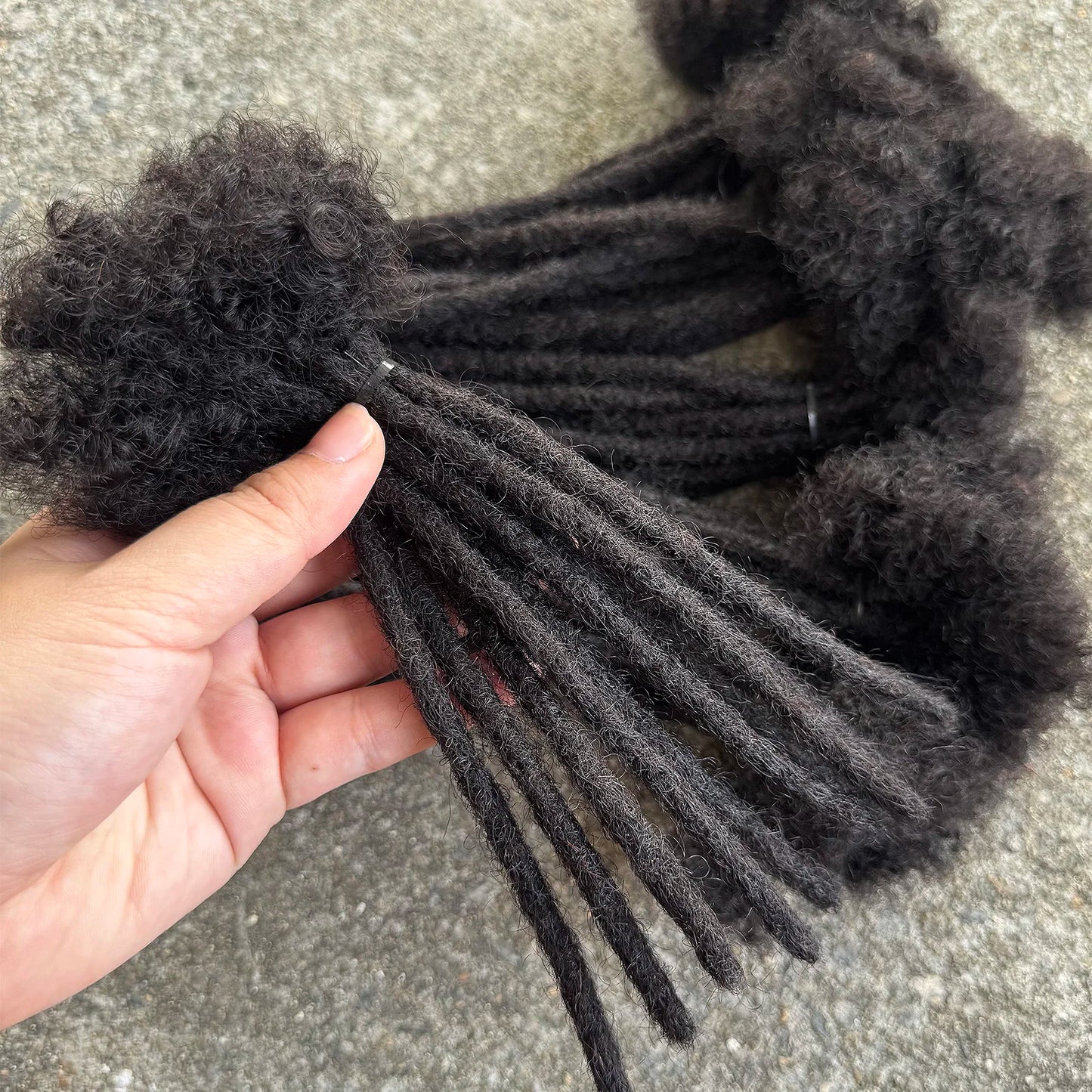 6 Inches Dreadlock Extensions Human Hair 0.6cm Width Full Handmade Loc Extensions Crochet Hair Human Hair for Man Women