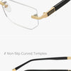Men Blue Light Blocking Reading Glasses Women Dimond Cutting Rimless Eyeglasses Frame Anti Fatigue Hyperopia Presbyopic Eyewear