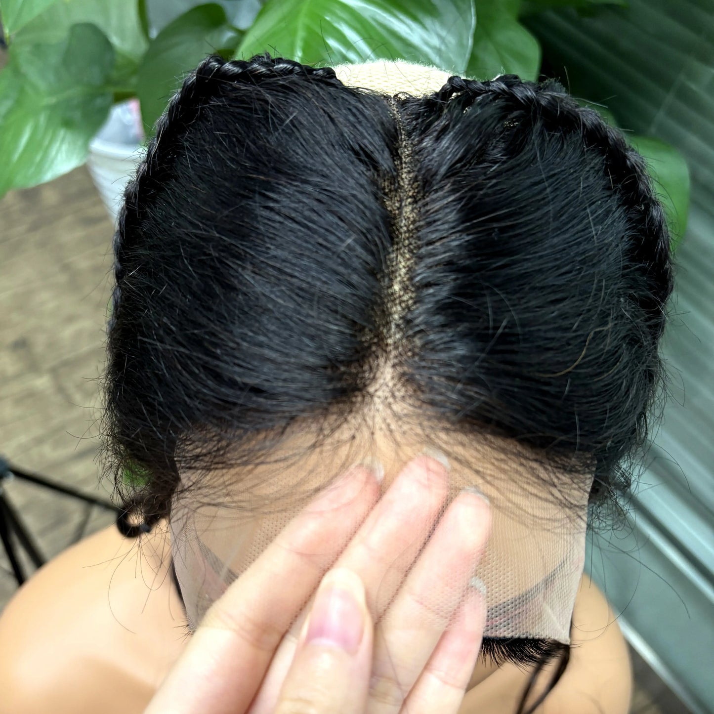 13x4 Transparent Lace Frontal with Braids 10 Inches Natural Brazilian Remy Hair Lace Frontal with Baby Hair for Women Girls