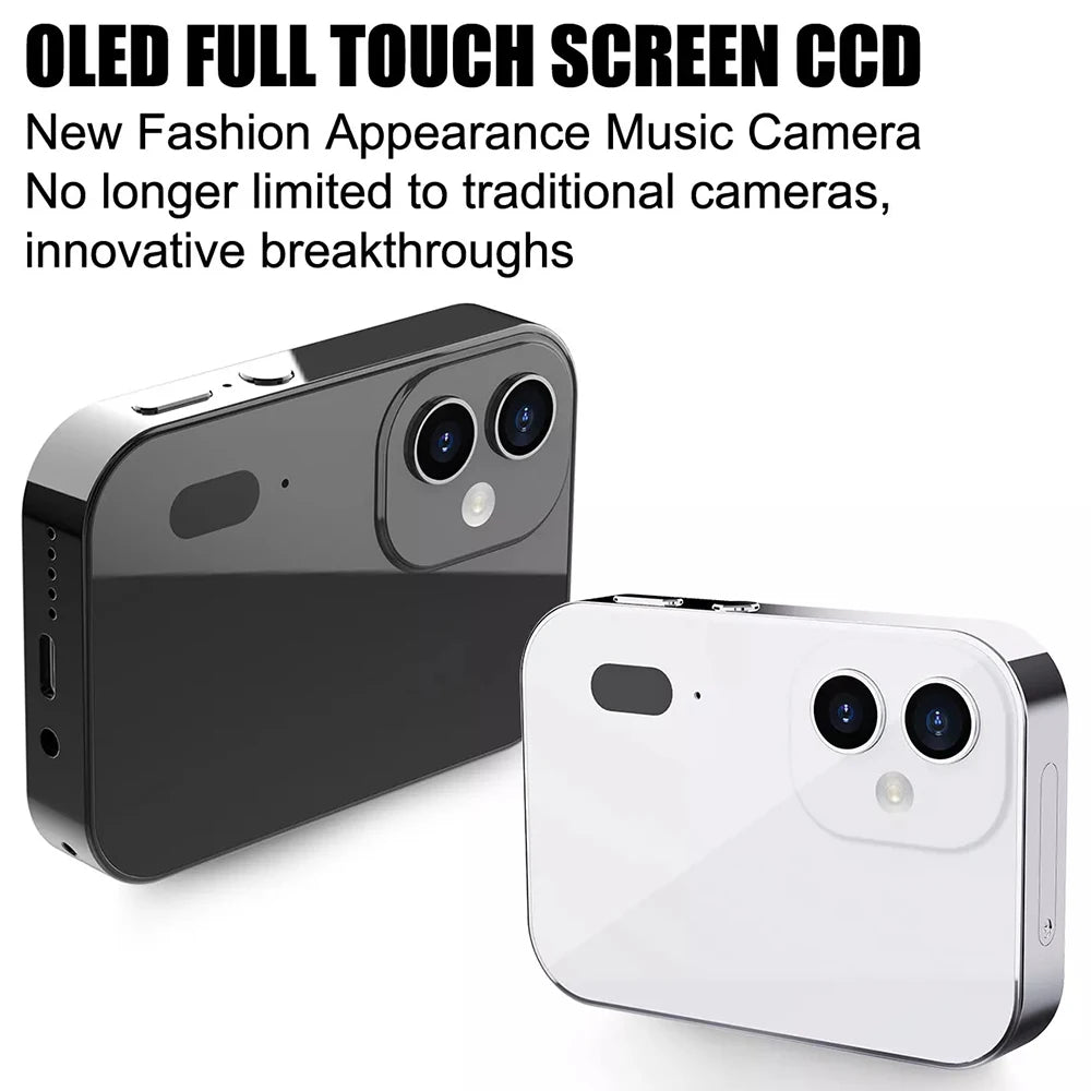 64GB D6 Digital Camera 4K HD Camera Recorder Music Player Touch Control Screen Vlogging Camera Night Vision 64MP Camcorder