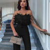 Women Sexy Jumpsuit Breast Wrap Spring Summer Fashion Female Elegant White Empire Casual Straight Long Jumpsuits