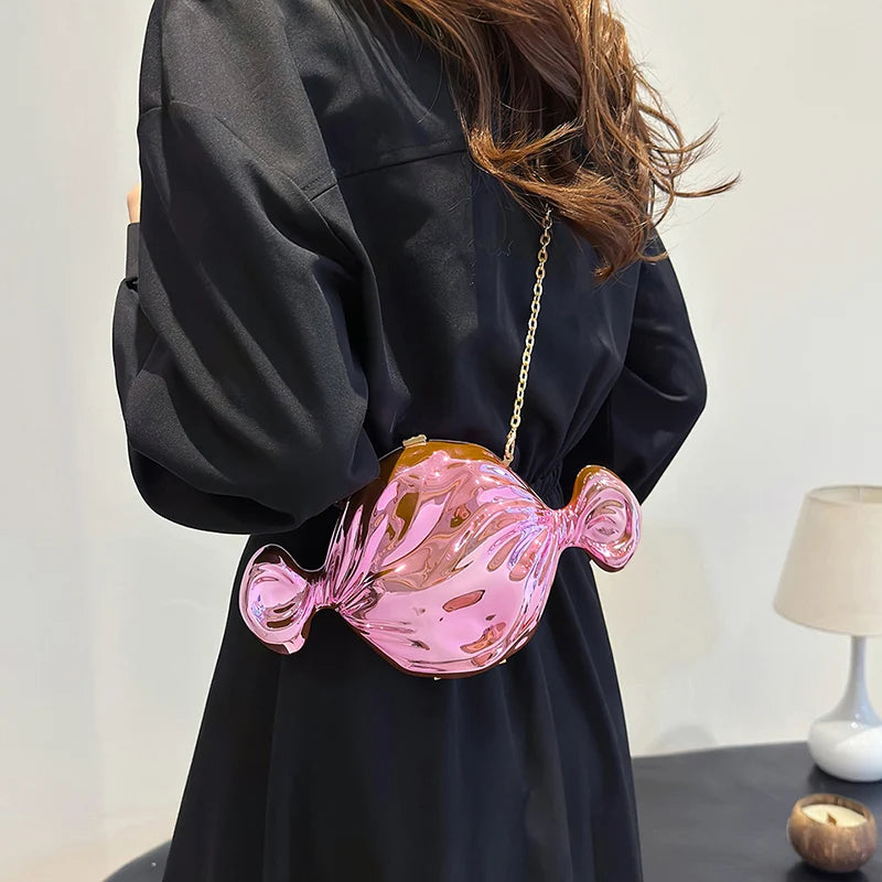 Acrylic Evening Clutch Bag For Women Luxury Shoulder Bag Handbag And Crossbody Bags Party Prom Wedding Shiny Candy Design Purse