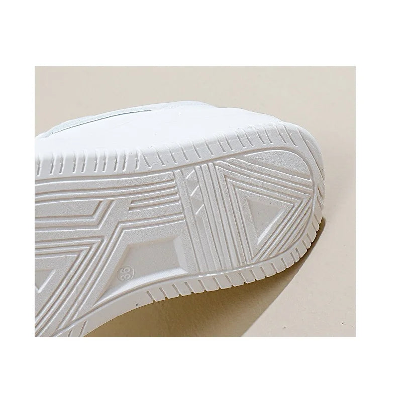 2025 New spring shoes for women green trainers platform lace up sneakers woman hip hop chunky sports shoes faux leather sneaker