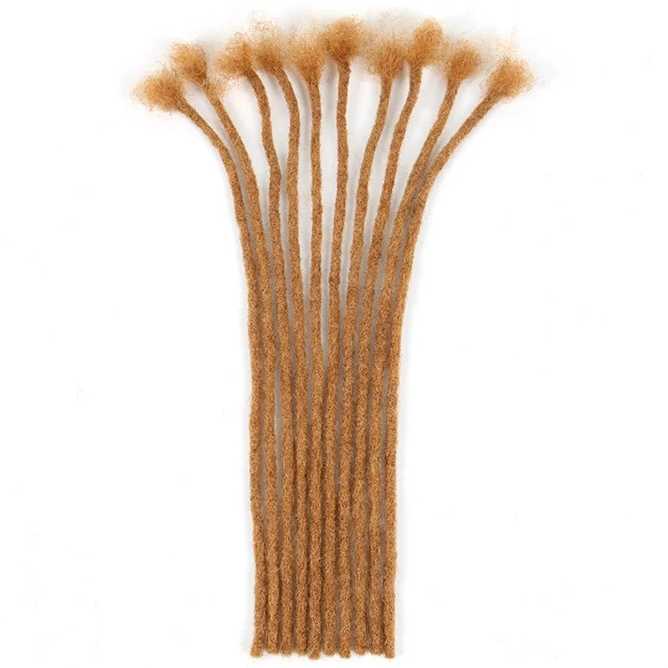 Handmade Permanent Locs Thickness Dreadlock Extensions Soft 100% Human Hair Locs Extensions Natural Black For Women Men Full