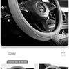 Napa Leather Perforated Patchwork Car Steering Wheel Cover, Non-slip, Breathable, Universal 15 Inch (Approx. 38.1cm)