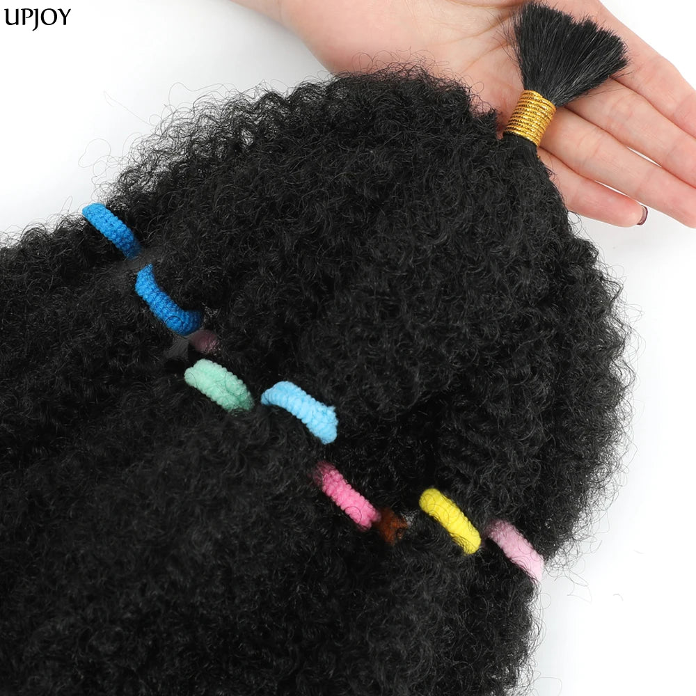 Afro Kinky Curly Hair Bulk Synthetic 12inch Ombre Marley Twists Braiding Hair #1B 4 27 30 33 99J Green Ombre Purple Brown Colors