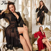 FOXWISH Sexy Lingerie Hot Women Sexy Porno Sleepwear Nightgown Transparent Dress Underwear Babydoll Erotic Costume