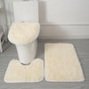3PCS/set Solid Color Home Carpets Toilet Lid Cover Rugs Kit Non-slip Foot Mat for Bathroom Floor Bath Rug Foot Mat