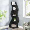 Tribesigns Corner Shelf, Modern 5-Tier Wall Corner Bookshelf, Stylish Corner Small Bookcase Storage Rack Plant Stand