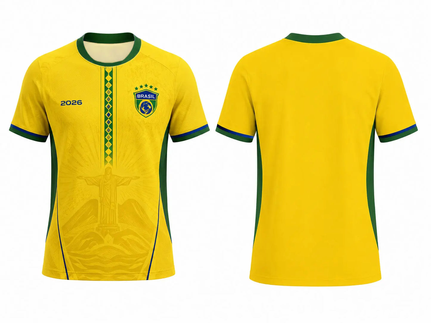 Summer New Brazil Football Jerseys For Men 2026 Football Support Sports Tshirts Mesh Breathable Tees Fans Gifts Man Clothing