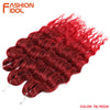 FASHION IDOL 24 Inch Synthetic Hair Water Wave Braiding Hair Extensions Ombre Rainbow color Deep Wave Curl Twist Crochet Hair