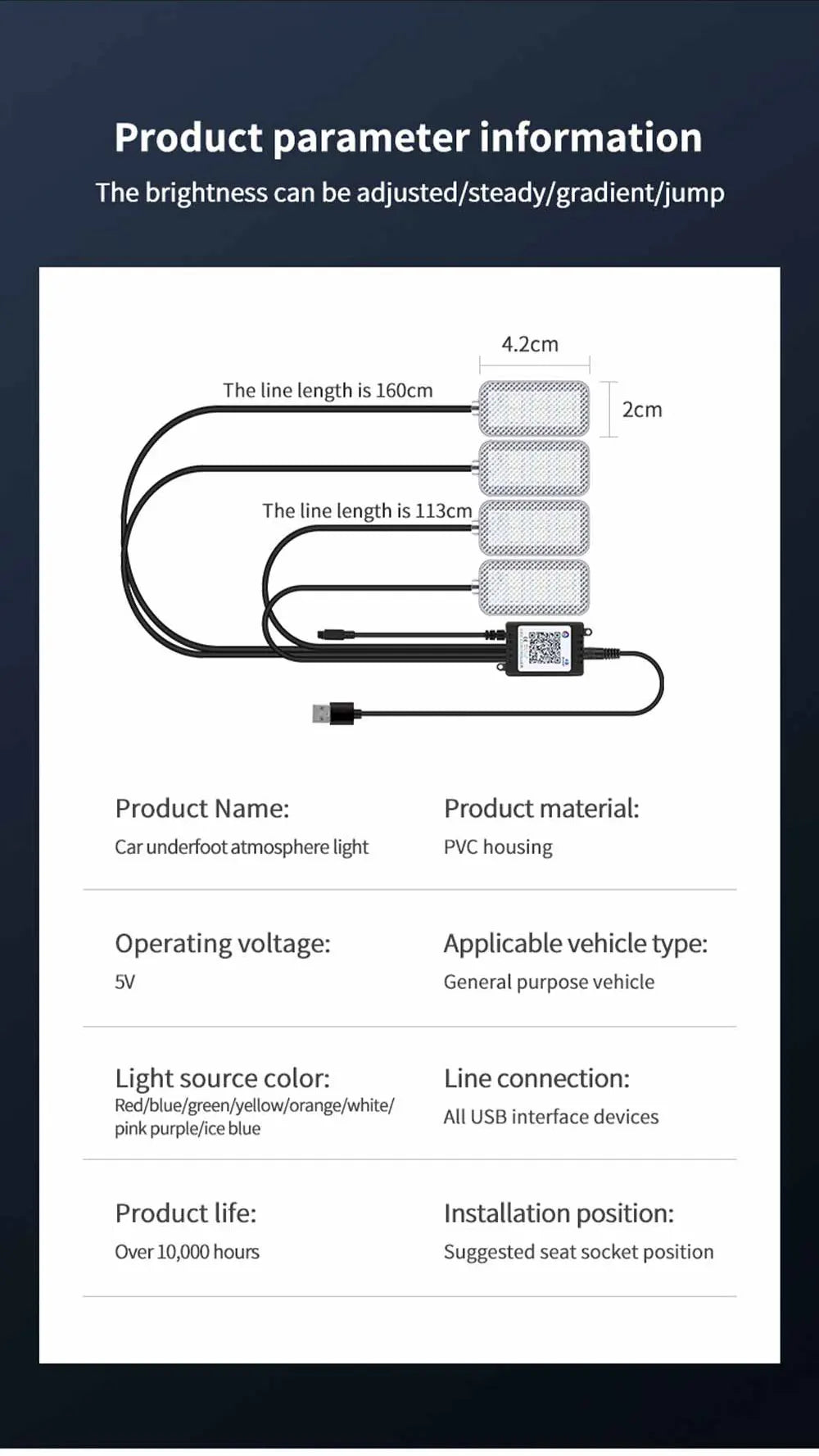 Neon LED Car Interior Ambient Foot Strip Light Accessories Back light Remote App Music Control Auto Decorative Atmosphere Lamp