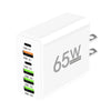 65W USB C Charger 6 Ports Fast Charging Wall Charger for iPhone 15 14 Pro Max Samsung Galaxy S23 Xiaomi 14 Mobile Phone Charger