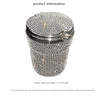 Crystal Diamond Car Ashtray Auto Portable Bling Cigarette Smokeless with LED Light Indicator Car Accessories for Women