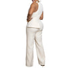 Elegant Blazer Jumpsuits Summer Clothes Women Sleeveless V-Neck Straight Pants Rompers Playsuits OL Style One Pieces Overalls