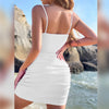 Women Sexy Cutout Bodycon Dress Euro Style Cross Back Straps Hollow Out Nightclub Party Evening Outfit Slim Fit Stretchy Dress